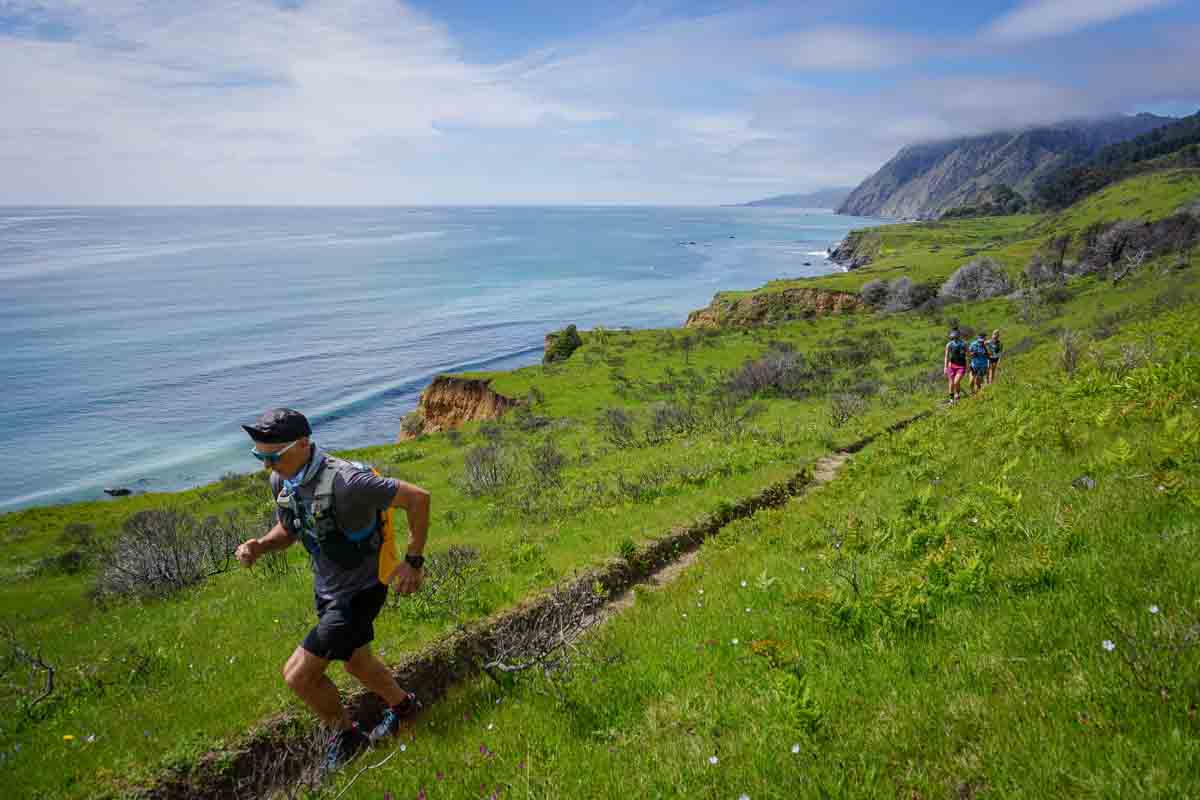 Trail running on the Lost Coast, California