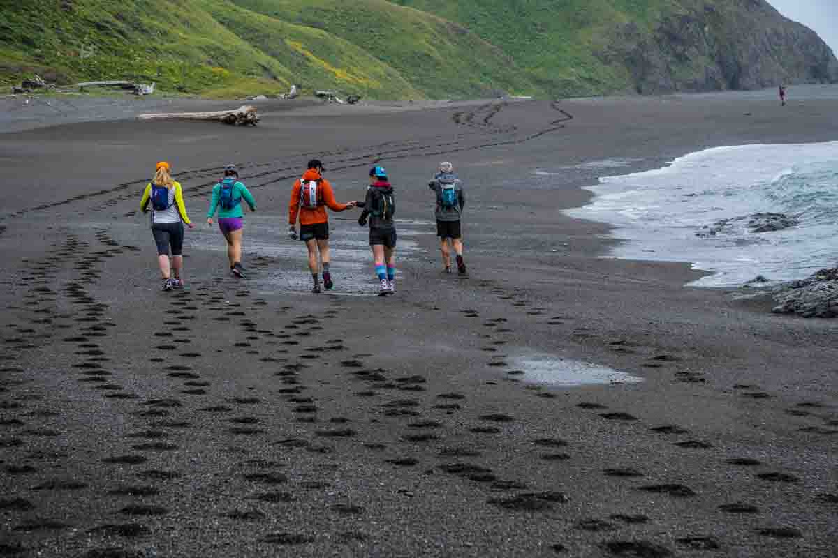 Trail running on the lost coast
