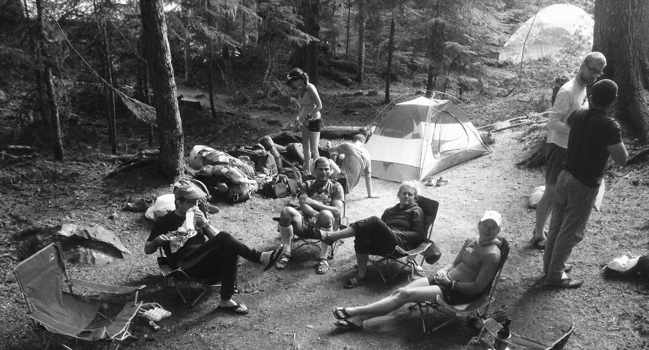 Runners Recovering and Relaxing after Day 2 of the Wonderland Trail Circumnavigation