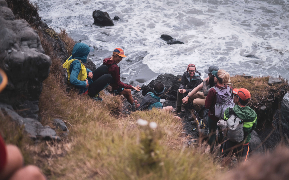 High tides force runners to wait it out on the Lost Coast.